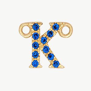 Yellow Gold, Blue Sapphire Letter - Image 39