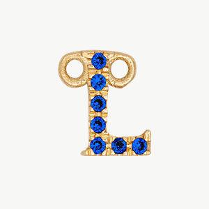 Yellow Gold, Blue Sapphire Letter - Image 40