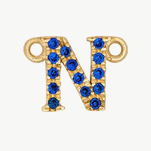 Yellow Gold, Blue Sapphire Letter - Image 42