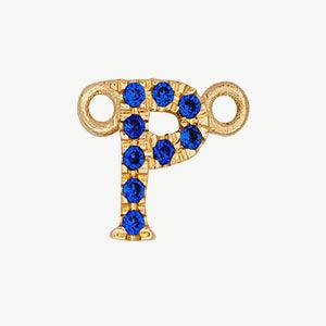 Yellow Gold, Blue Sapphire Letter - Image 44