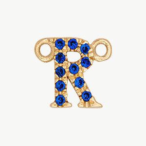 Yellow Gold, Blue Sapphire Letter - Image 46