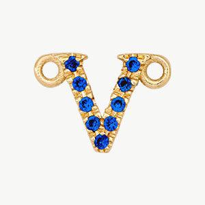 Yellow Gold, Blue Sapphire Letter - Image 50
